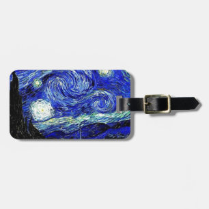 Etiqueta De Bagagem belas artes vVan da noite estrelado de Gogh
