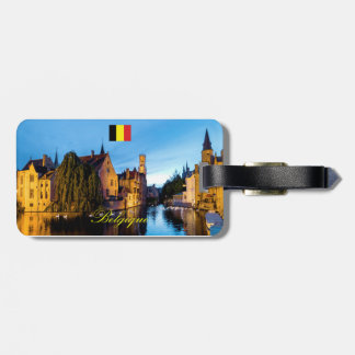 Etiqueta De Bagagem Belga Medieval Bruges - Foto Pro