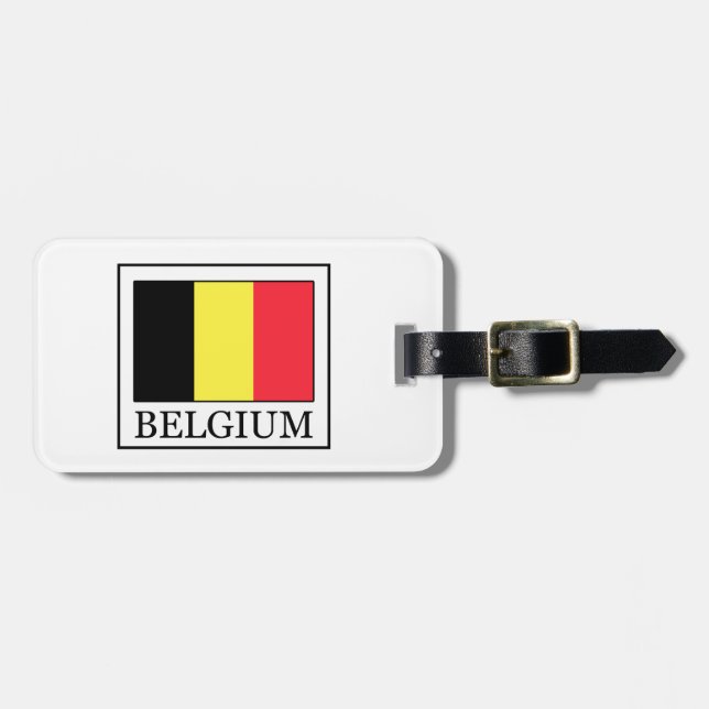Etiqueta De Bagagem Bélgica (Frente Horizontal)