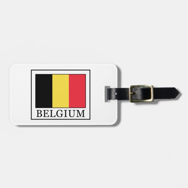 Etiqueta De Bagagem Bélgica (Frente Horizontal)