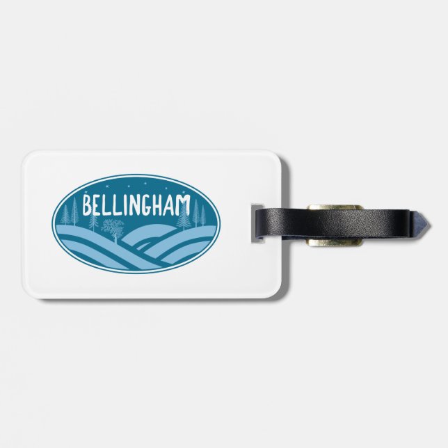 Etiqueta De Bagagem Bellingham Washington no Exterior (Traseira Horizontal)