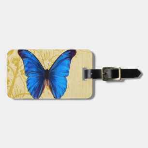 Etiqueta De Bagagem Belo Blue Butterfly Vintage art