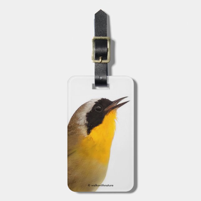 Etiqueta De Bagagem Belo Yellowthroat Warblbird (Frente Vertical)