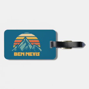 Etiqueta De Bagagem Ben Nevis Retro Turquesa