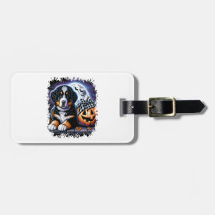 Etiqueta De Bagagem Bernese Mountain Dog Halloween
