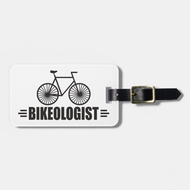 Etiqueta De Bagagem Bicicleta Humorística (Frente Horizontal)