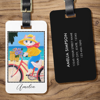 Etiqueta De Bagagem Bicicleta Personalizada dos Melhores Amigos do Rat
