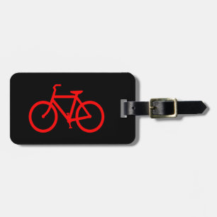 Etiqueta De Bagagem Bicicleta Vermelha