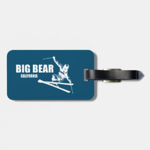 Etiqueta De Bagagem Big Bear Mountain Resort California Skier