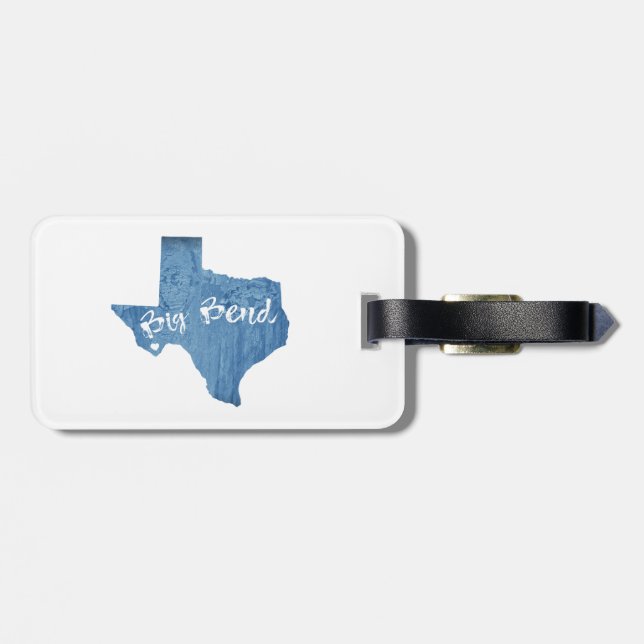 Etiqueta De Bagagem Big Bend National Park Madeira Grain (Traseira Horizontal)