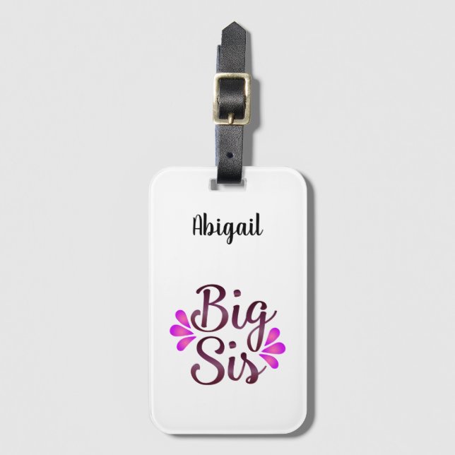Etiqueta De Bagagem Big Sis (Frente Vertical)