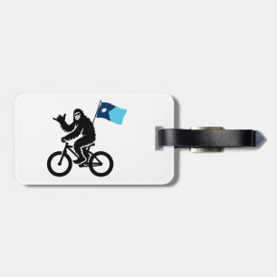 Etiqueta De Bagagem Bigfoot Cycling Minnesota Flag