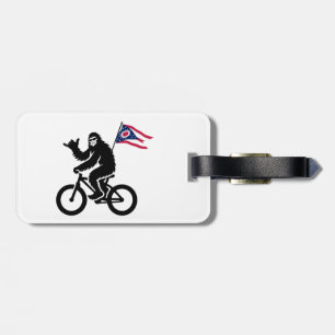 Etiqueta De Bagagem Bigfoot Cycling Ohio Flag