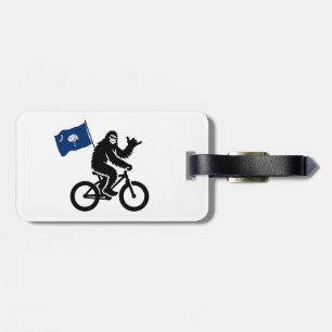 Etiqueta De Bagagem Bigfoot Cycling South Carolina Flag