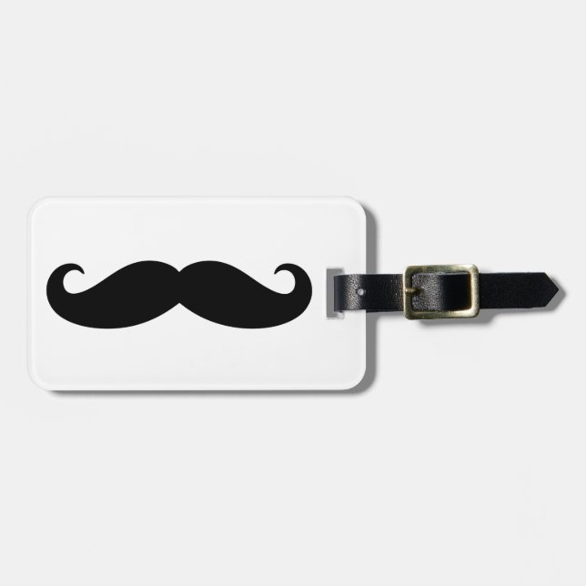 Etiqueta De Bagagem Bigode do bigode, design do Moustache (Frente Horizontal)