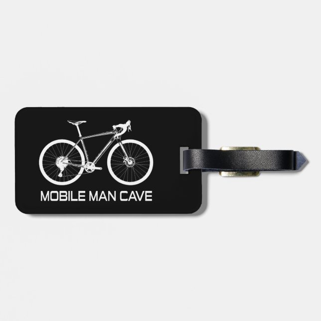 Etiqueta De Bagagem Bike da Caverna do Homem Móvel (Traseira Horizontal)