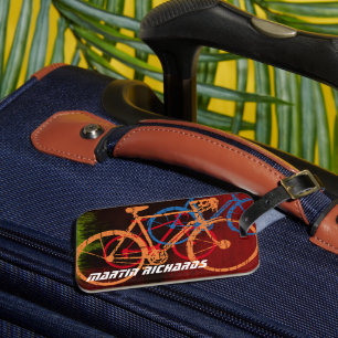 Etiqueta De Bagagem bikeart legal, bicicleta personalizada