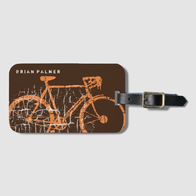 Etiqueta De Bagagem biking / cycling, bicycle personalized (Frente Horizontal)