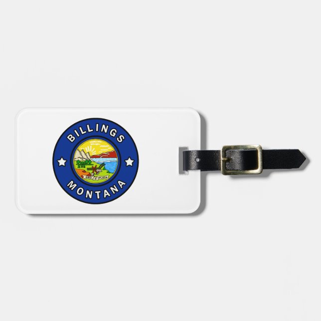 Etiqueta De Bagagem Billings Montana (Frente Horizontal)