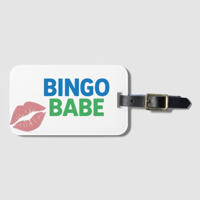 Etiqueta De Bagagem Bingo Babe Bonito e Confidente Bingo Lover (Frente Horizontal)