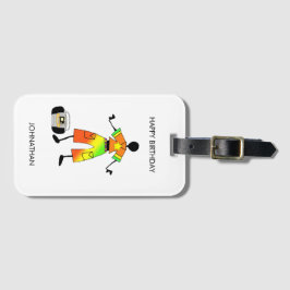 Etiqueta De Bagagem Birthday, African Art Awesome Celebration 