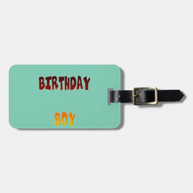 Etiqueta De Bagagem Birthday Boy (Frente Horizontal)