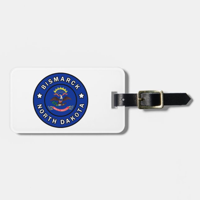 Etiqueta De Bagagem Bismarck North Dakota (Frente Horizontal)