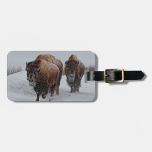 Etiqueta De Bagagem Bison Yellowstone