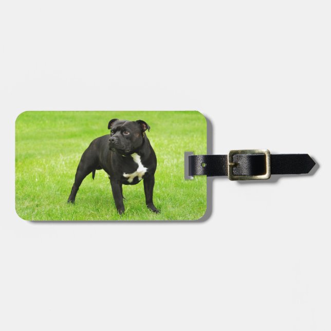 Etiqueta De Bagagem Black Amstaff (Frente Horizontal)