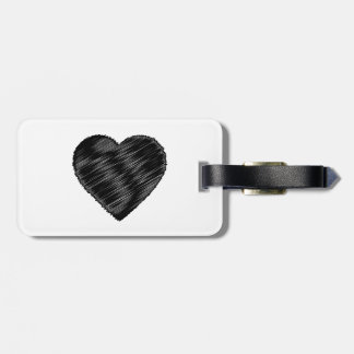 Etiqueta De Bagagem Black Strip Heart