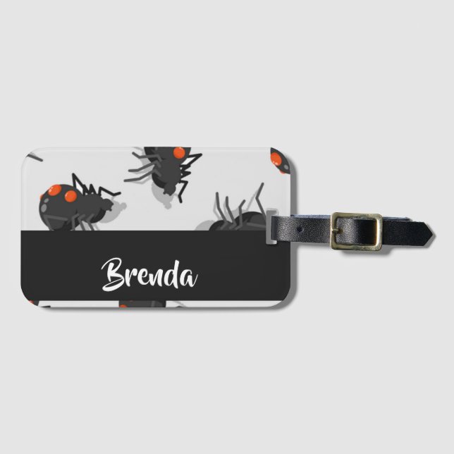 Etiqueta De Bagagem Black widow spider pattern (Frente Horizontal)