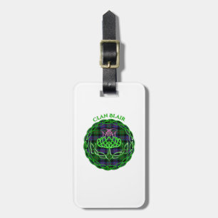Etiqueta De Bagagem Blair Scottish Tartan Celtic Thistle