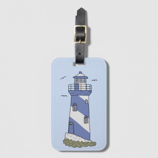 Etiqueta De Bagagem blauer Leuchturm (Frente Vertical)