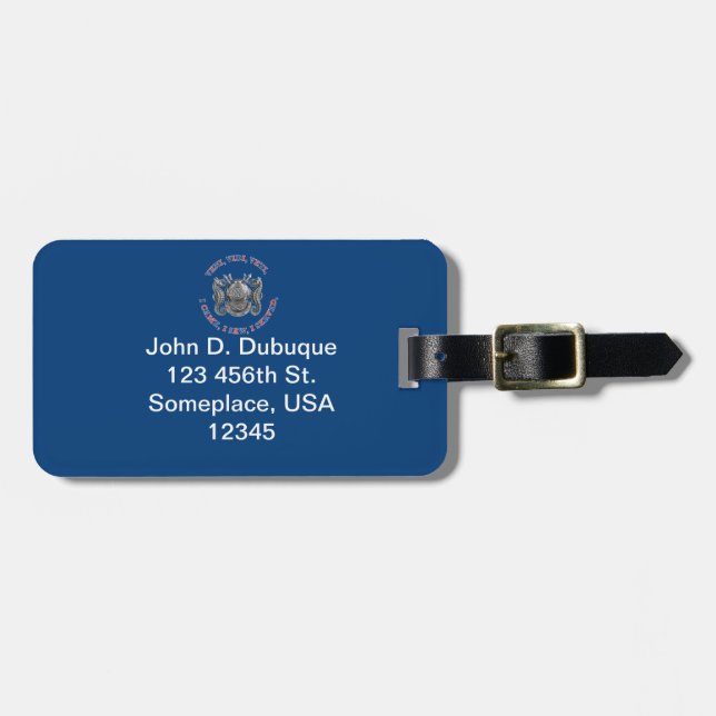 Etiqueta De Bagagem Blindagem VVV do mestre (Frente Horizontal)