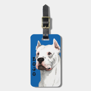 Etiqueta De Bagagem Bloco da cor de Dogo Argentino