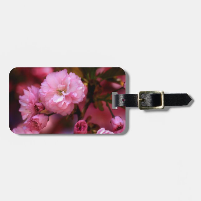 Etiqueta De Bagagem Blossomas de Cereja Rosa-Primavera adoráveis (Frente Horizontal)