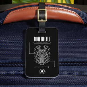 Etiqueta De Bagagem Blue Beetle Scarab Tech Graphic