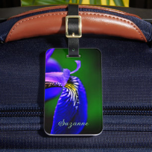 Etiqueta De Bagagem Blue Flag Iris Flower Petal Close Personalizado