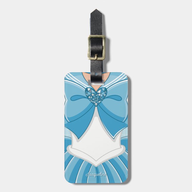Etiqueta De Bagagem Blue Magical Girl  (Frente Vertical)