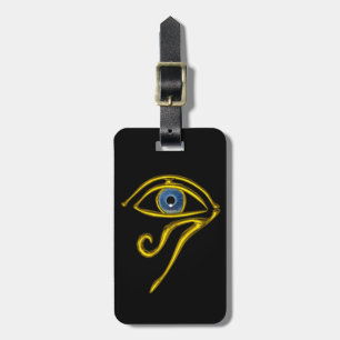 Etiqueta De Bagagem BLUE TALISMAN, DOURADO OLHO negro