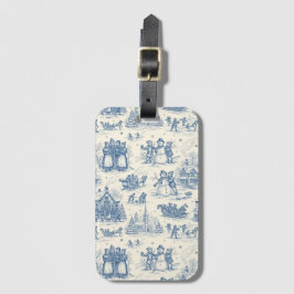 Etiqueta De Bagagem Blue Winter Toile Chinoiserie