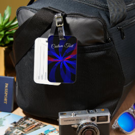 Etiqueta De Bagagem Blueberry Color Center Geometric Luggage Tag