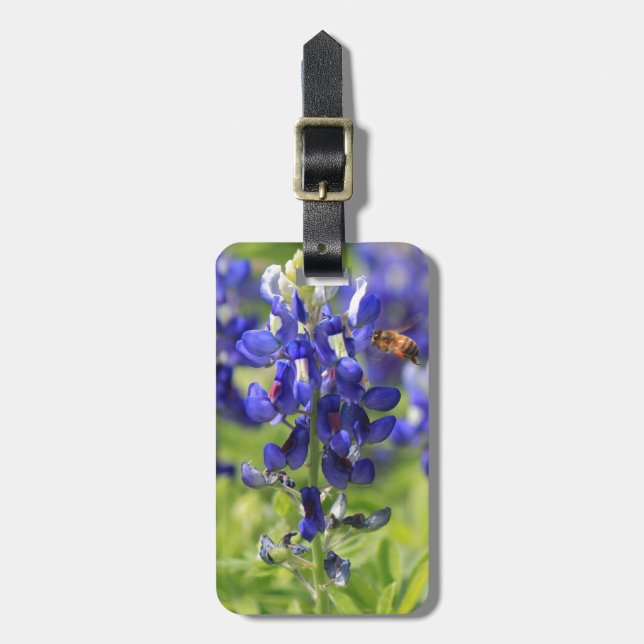 Etiqueta De Bagagem Bluebonnet de Texas & bagagem personalizada zangão (Frente Vertical)