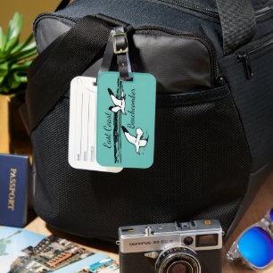 Etiqueta De Bagagem Boca-branca de Seagull Beach EastCoast Beachcomber