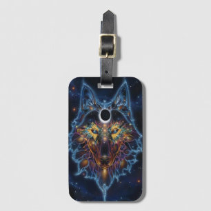 Etiqueta De Bagagem Bohemian Wolf