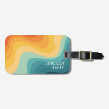 Boho Retro Clássico Onda de Cor Minimalista