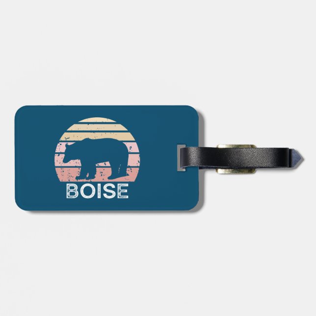 Etiqueta De Bagagem Boise Idaho Retro Bear (Traseira Horizontal)
