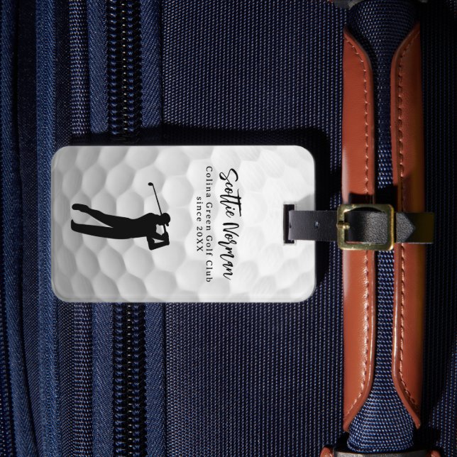 Etiqueta De Bagagem Bola de Golfe com Nome Personalizado (Frente Insitu 4)