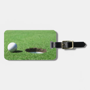 Etiqueta De Bagagem Bola de golfe e furo