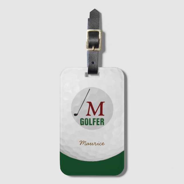 Etiqueta De Bagagem bola de golfe personalizada (Frente Vertical)